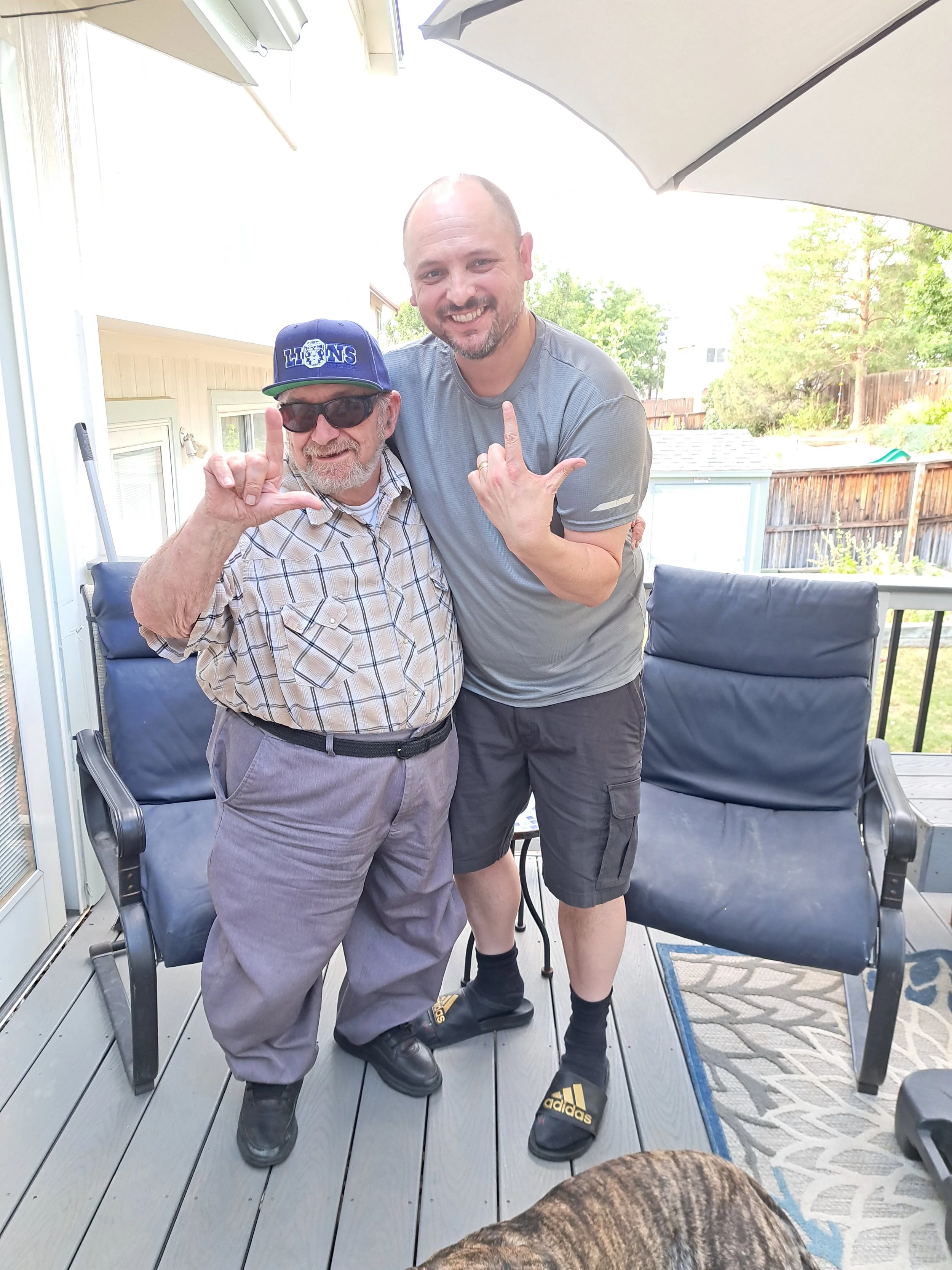 Lions Super Fan "Joey Glasses." He may be physically blind but he has enough sense to love the Lord Jesus Christ and root for Lions Basketball Club!