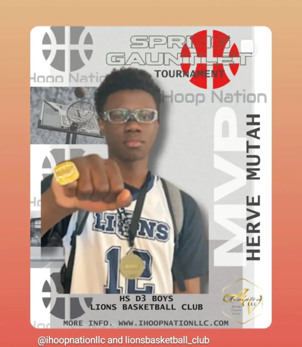 2025 "Spring Gauntlett" HS Boys Tournament MVP Herve Moutah, of Arapahoe High School. 