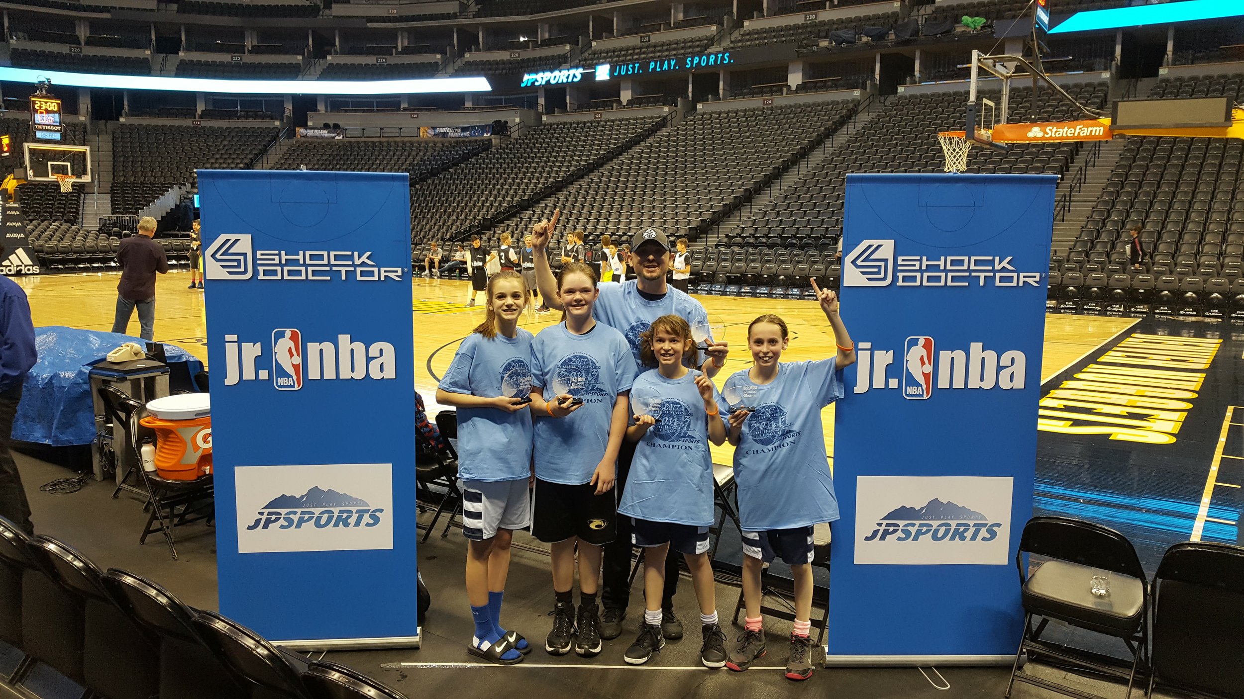 2017 6th grade girls 3v3 champs at Pepsi Center!