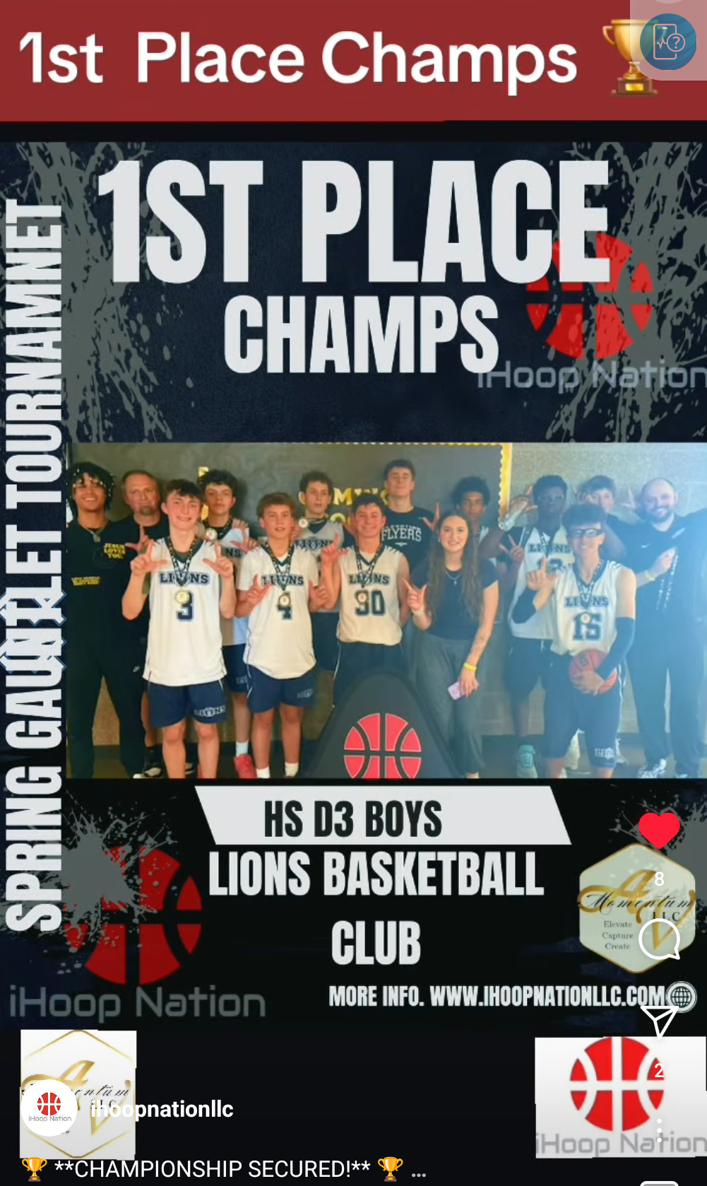 HS Boys "Spring Gauntlett" Tournament Champs 2025!