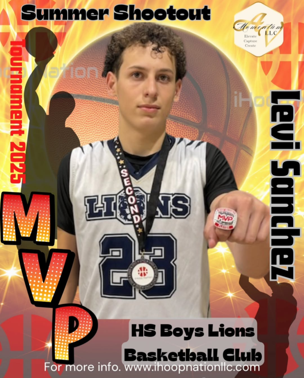 Levi Sanchez "Summer Shootout 2025" High School Boys Tournament MVP