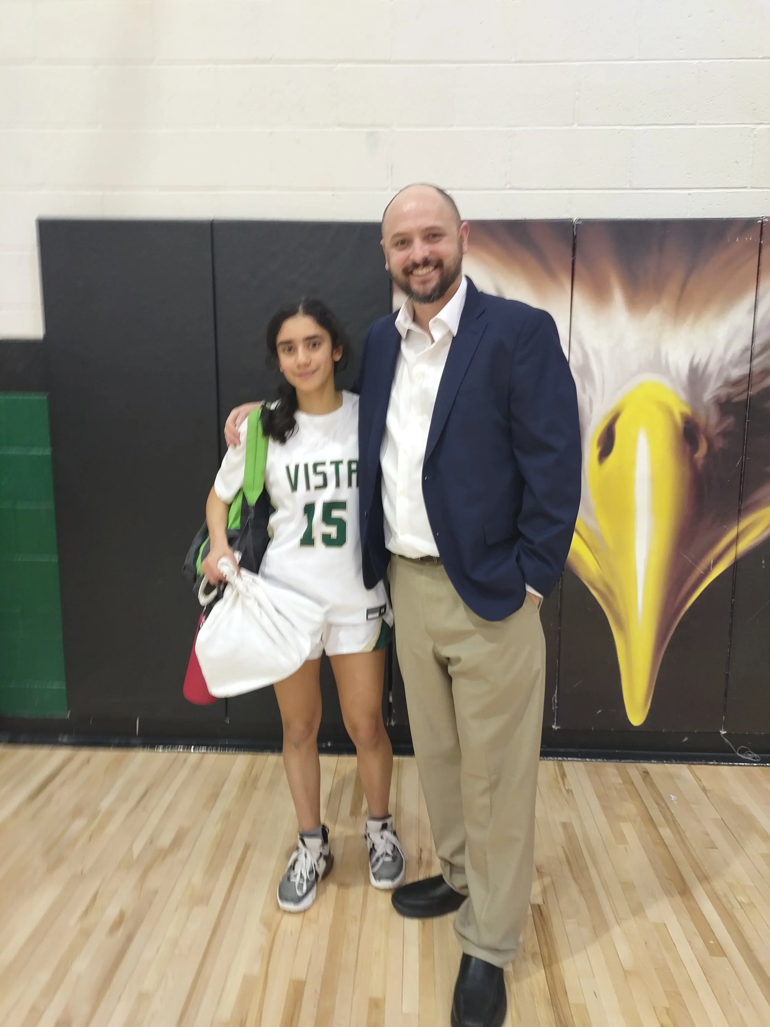 Lion Irika Suri suiting up for the varsity at Mountain Vista High School. 