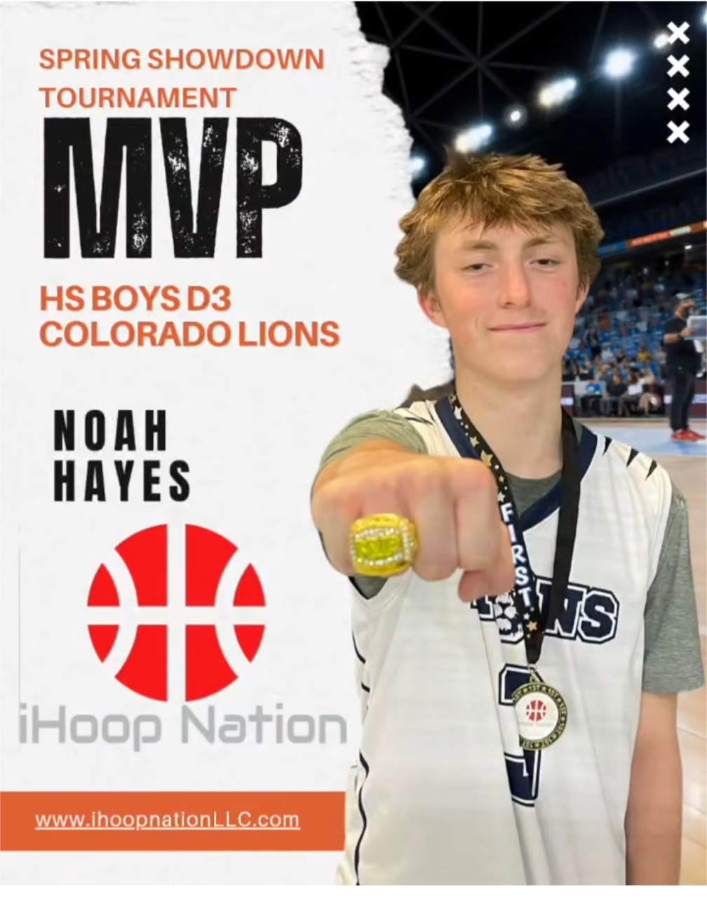 Lion Noah Hayes, of Arapahoe High School, with the "Spring Showdown MVP Award." 