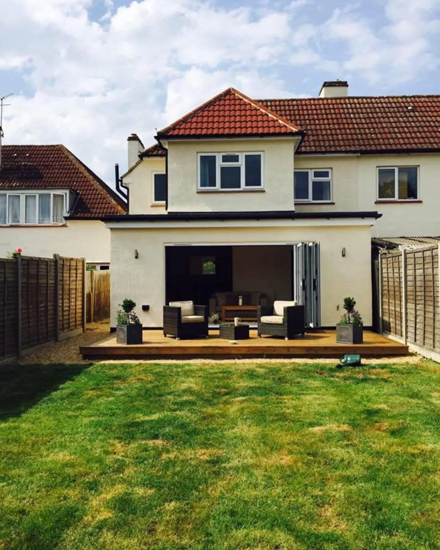 Newly built double story extension completed in Oxshott