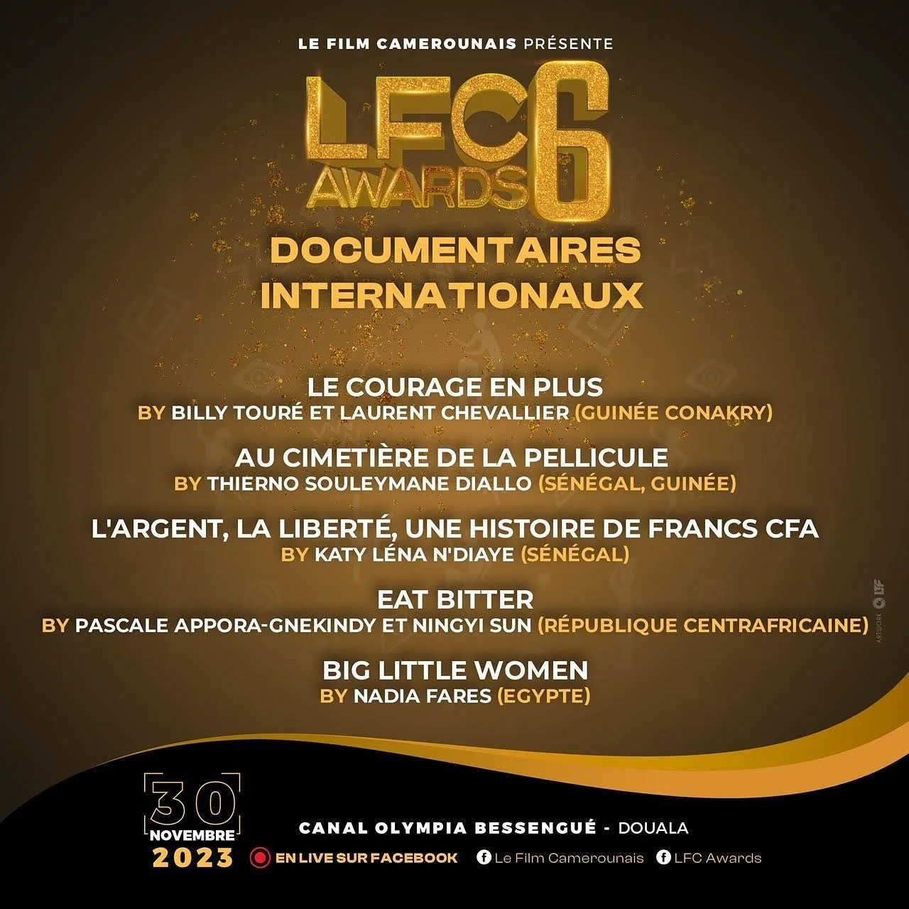 We are pleased to announce that our feature documentary film &quot;Big Little Women&quot;  has been nominated for the LFC AWARD for &quot;Best International Documentary&quot; at the 6th LFC Awards Ceremony in Cameroun.

#biglittlewomen #featuredocume