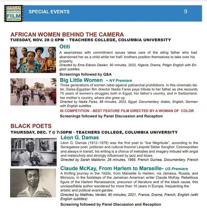 We are very pleased to announce that our film will be premiered in New York today at Columbia University followed by a discussion with director @nadiafares.films as part of the African Diaspora International Film Festival 🤗

Big thanks to the festiv