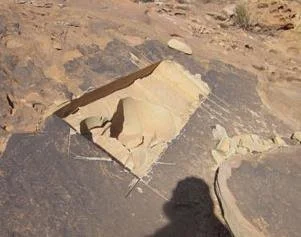 This panel was mitigated (removed) to make way for a highway. In fact, this panel was overlooked, along with another panel, when surveying for a new highway. I noticed that they were not listed when I read the survey and informed the State Archaeolog
