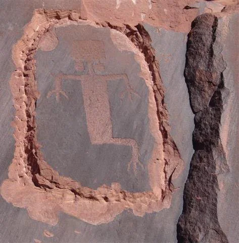 A friend of mine stumbled upon the site where this panel had been removed from and we found that they had not only removed this petroglyph, they had in fact destroyed every petroglyph on this panel in order to get to this one glyph (we found pieces o