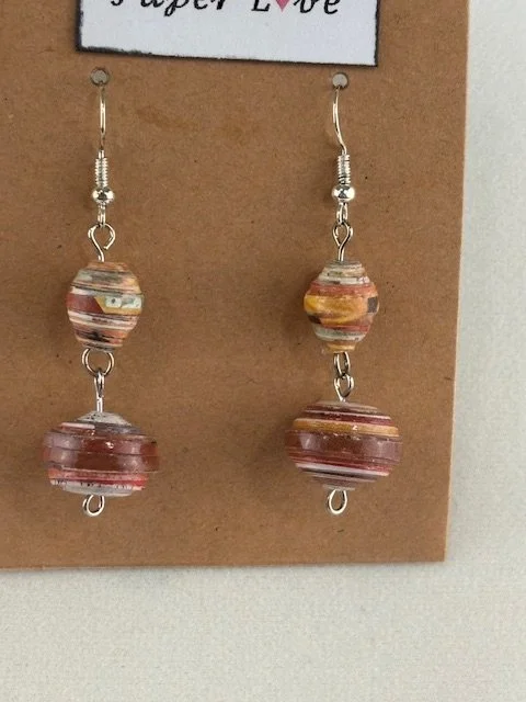 Paper Love Double Bead Dangle