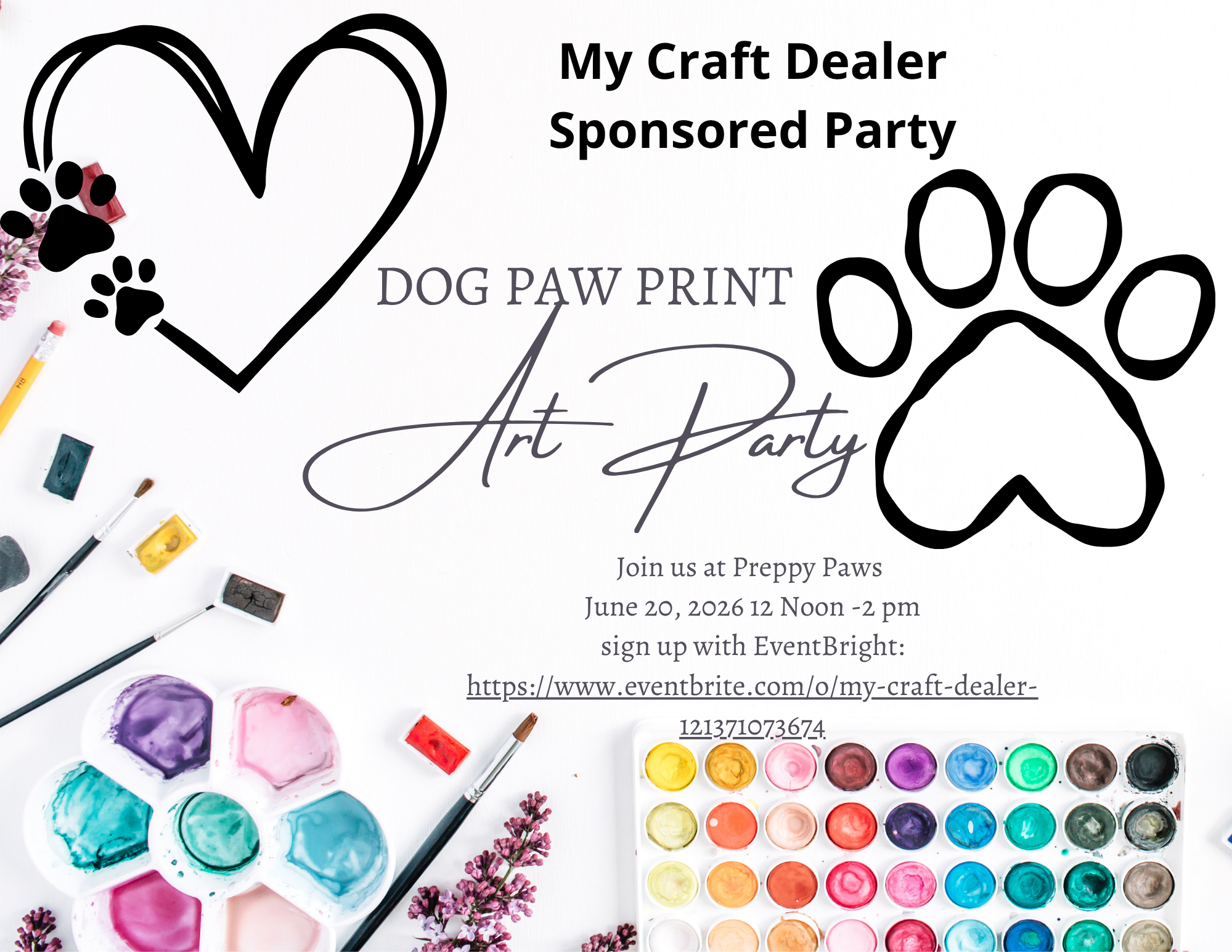 Dog Paw Print Art Party