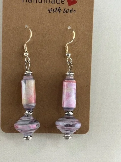 Paper Love Double Bead Earrings