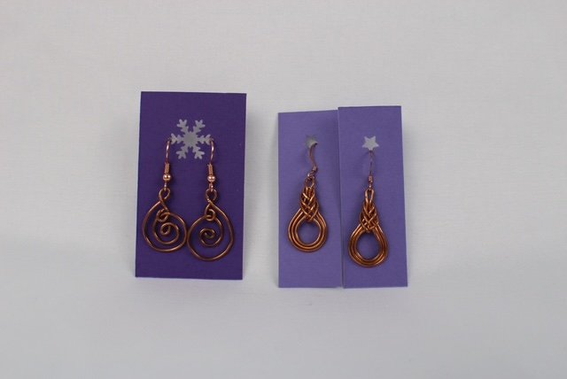 Hand Twisted Copper Wire Earrings