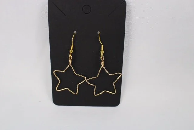 Brass Star Earrings