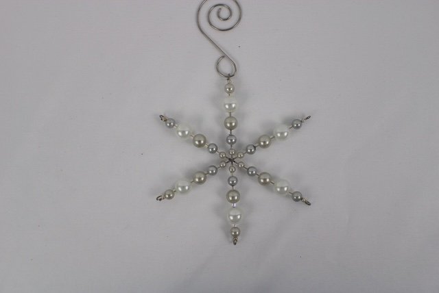 Snowflake Ornament-silver and gray