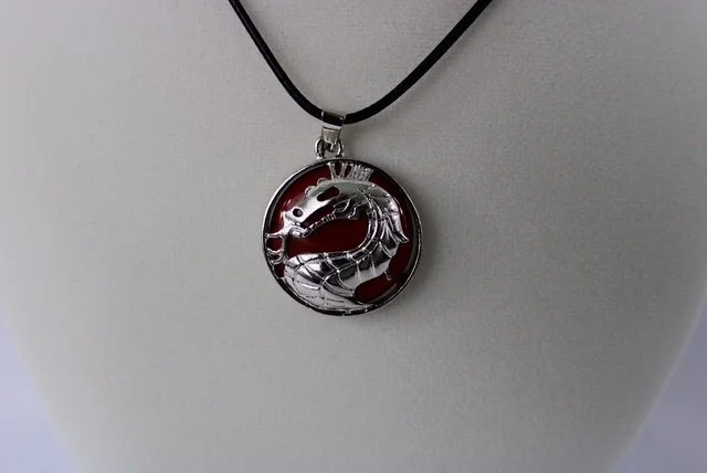 Sydnee Dragon red stone leather necklace.JPG