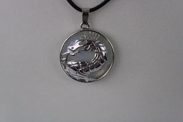 Sydnee's Dragon Stone and Leather Necklace