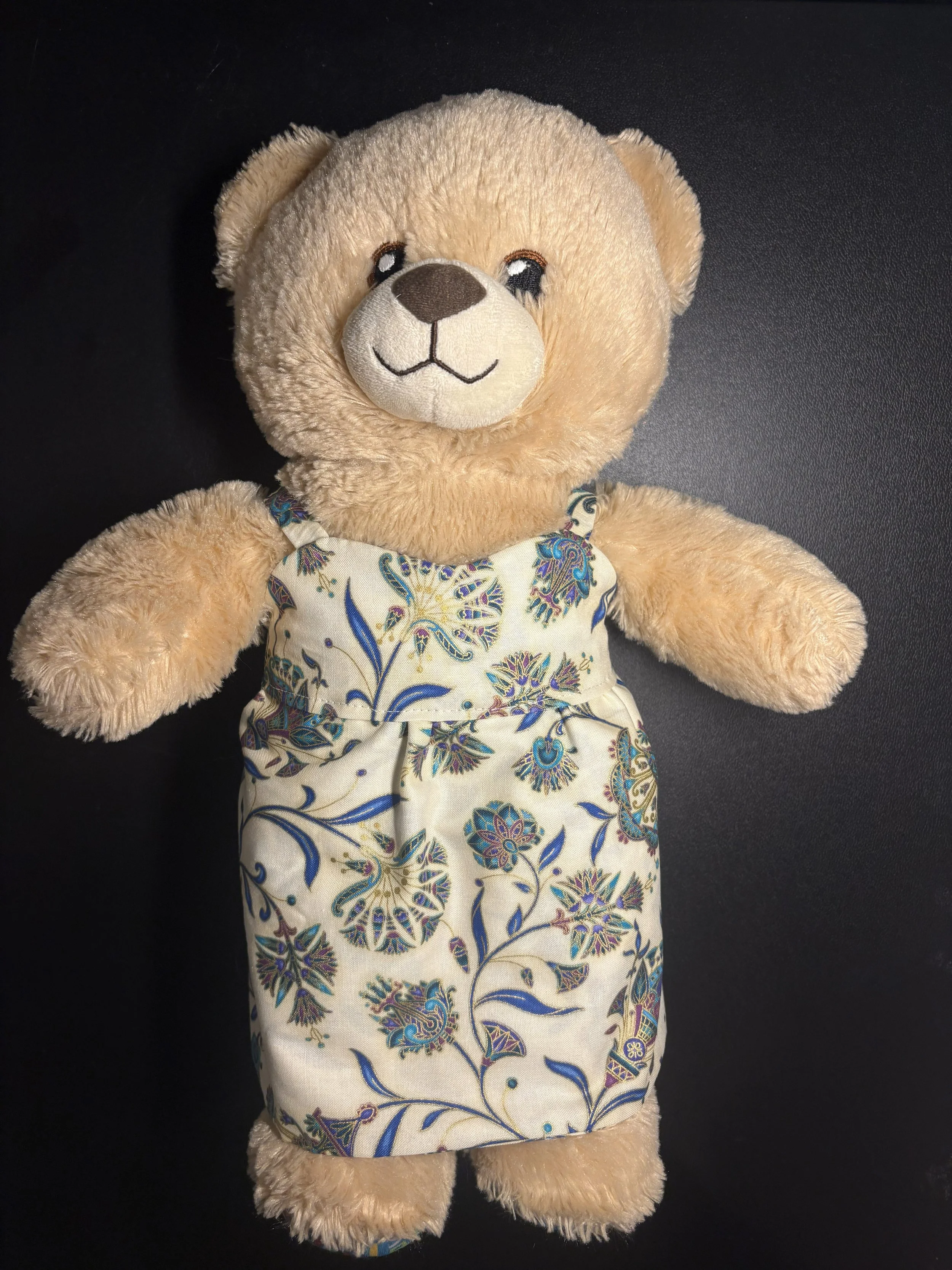 Cream with Exotic Flower Teddy Bear Dress