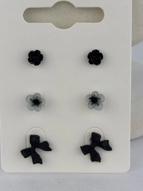 Tatum's Black and White Stud Earrings