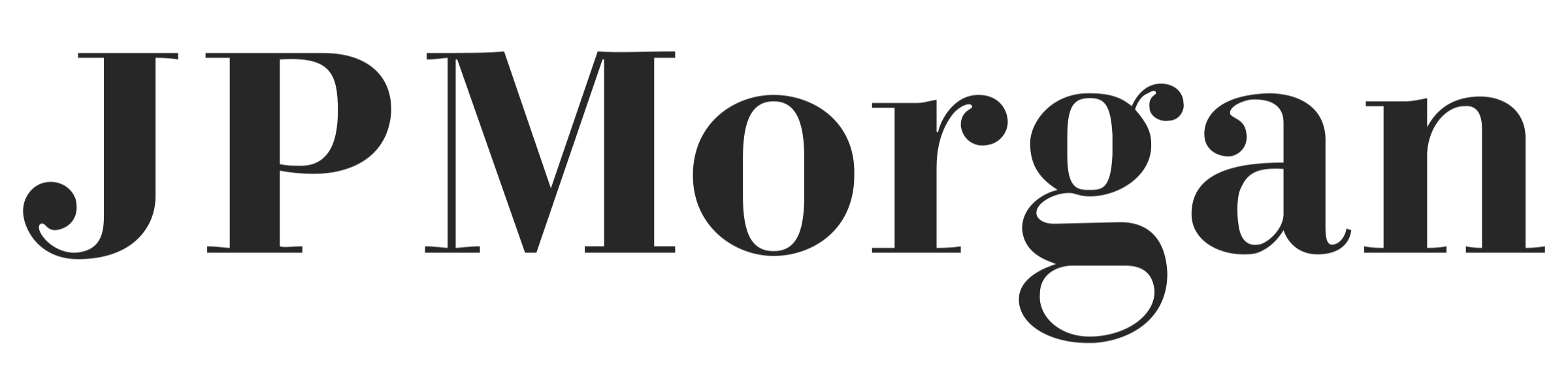 The logo of J.P. Morgan in black text.