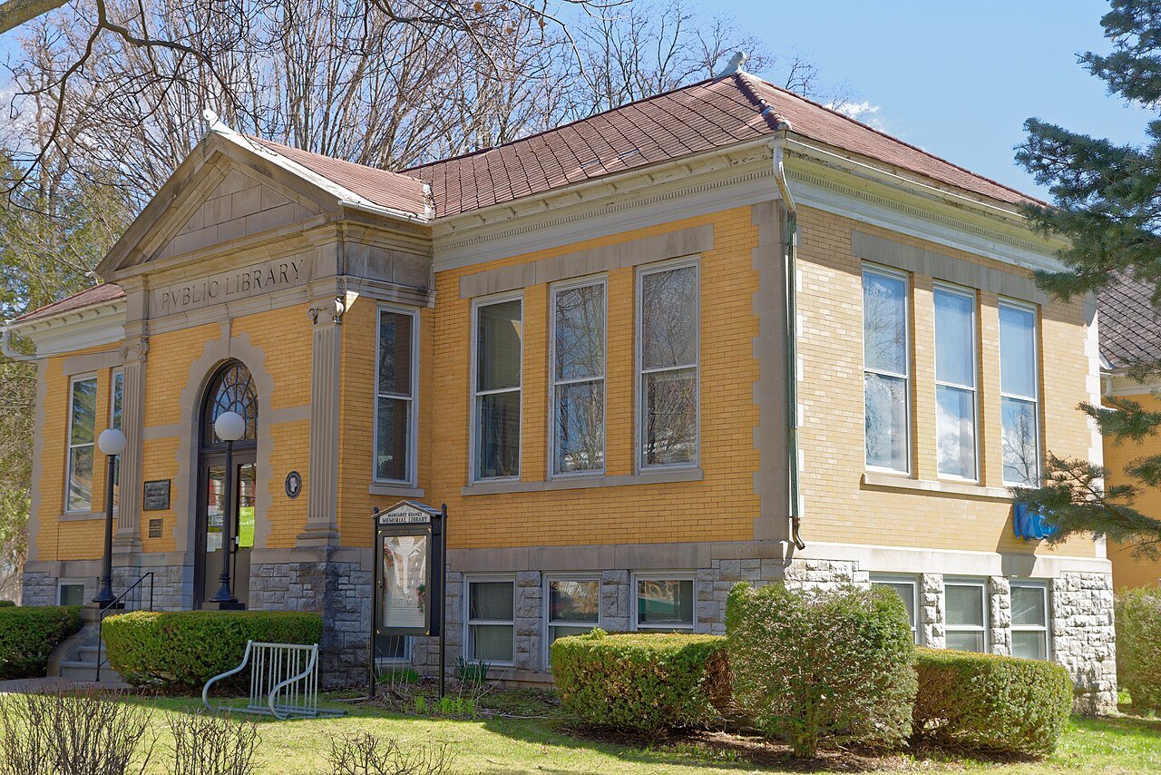 Margaret Reaney Memorial Library in St. Johnsville, New York, photographed April 2019