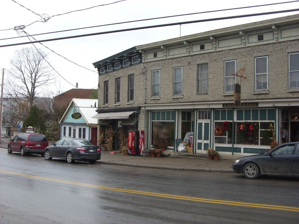 Historic district street in Cherry Valley, New York, photographed in 2008