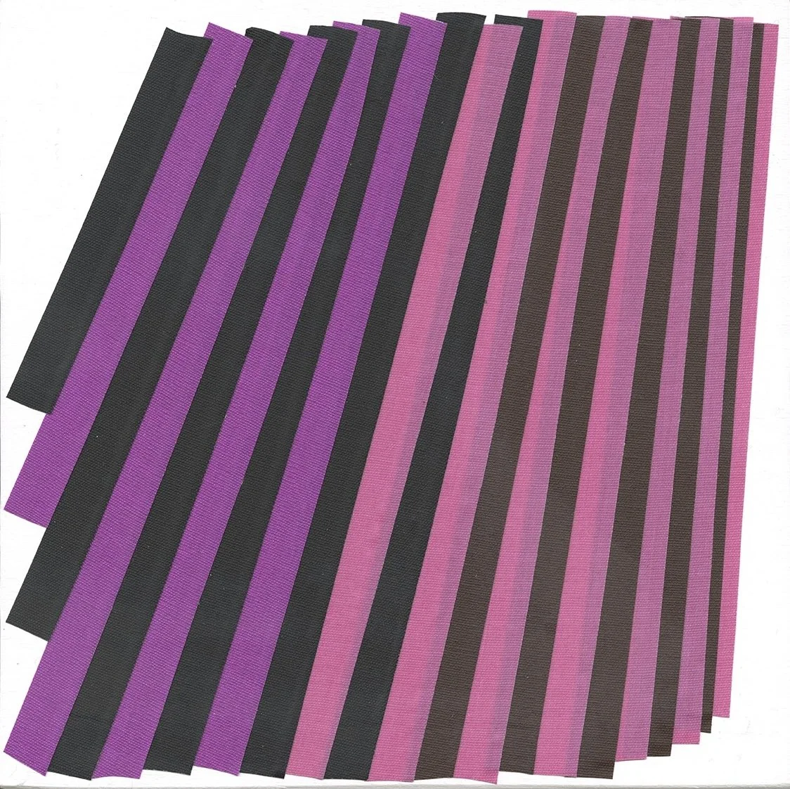 Exploration of movement of light pouring through the pink perspex canopy onto concrete floor below. 
Bessemer Building, Imperial College, London.
Tonal cloth tape on birch plywood board.
20cm x 20cm.
2026