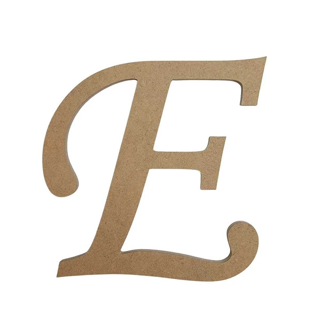 Capital letter E on a white background