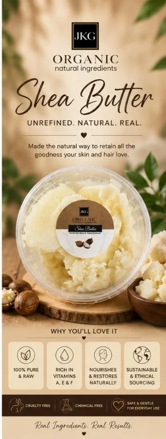 JKG Organic Raw and Unrefined Shea Butter 230G