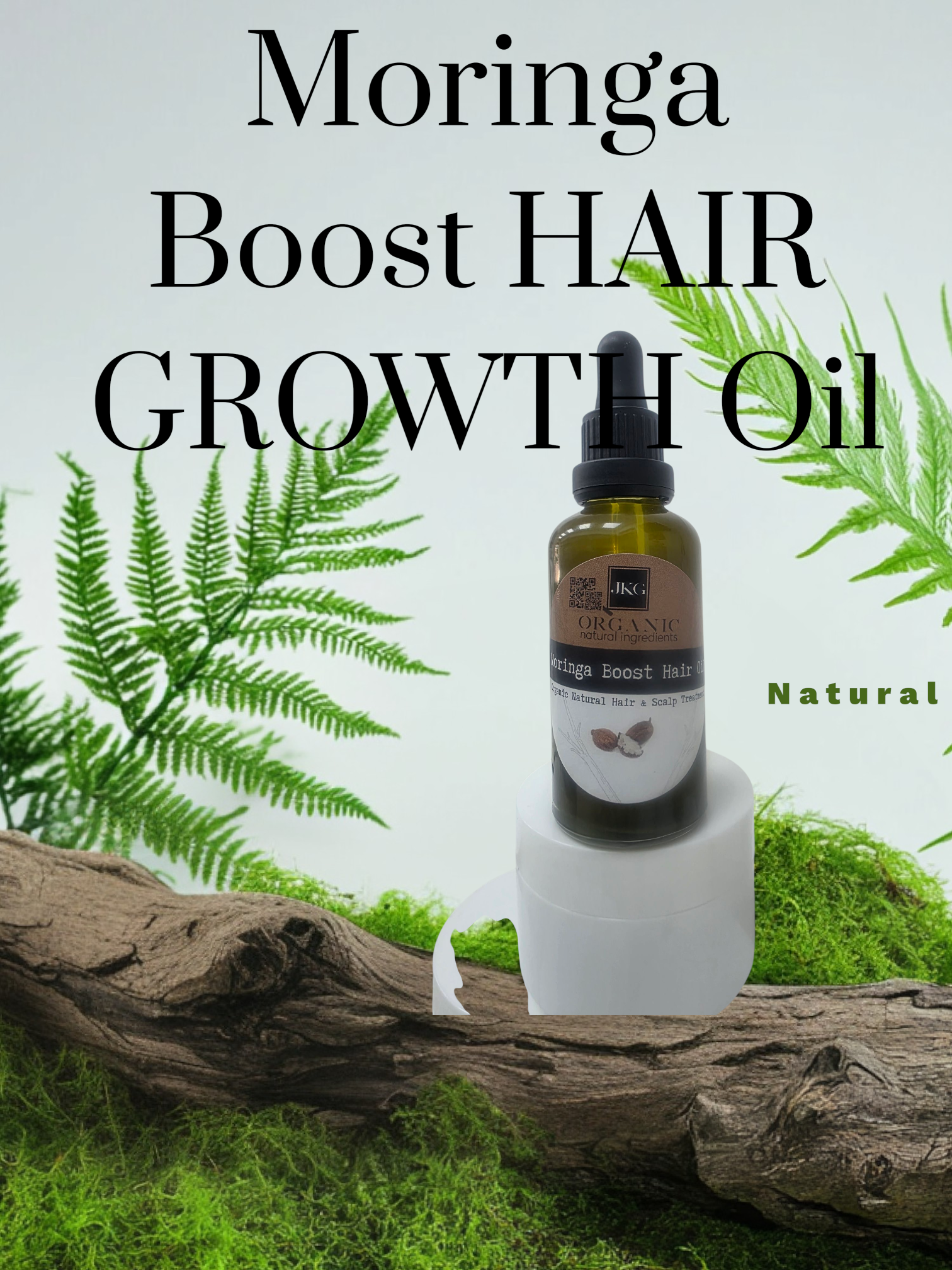 JKG Moringa Boost HAIR GROWTH Oil (100G): Nourish Your Roots, Strengthen Your Strands – Naturally