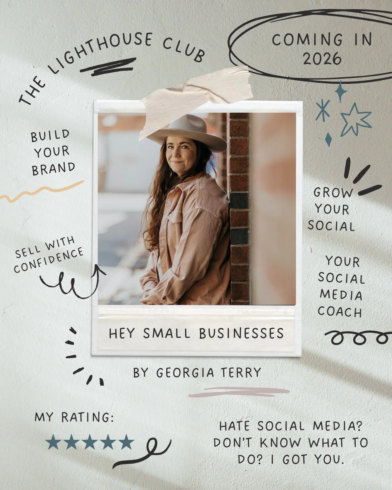 Small business owners who want great marketing but don&rsquo;t yet have the budget, this one&rsquo;s for you. 

Want to grow on Instagram but have no idea where to start? 

In 2026, I&rsquo;ll be launching The Lighthouse Club - marketing support tail