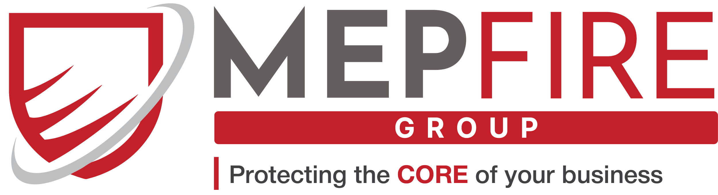 MEP Fire logo with a shield and the words MEP Fire