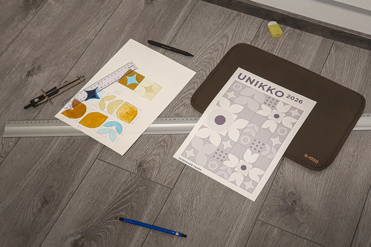 Testing sheets and used materials