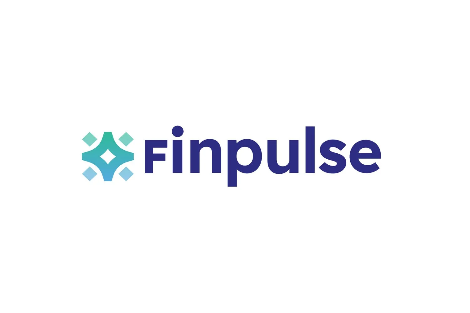 Finpulse logo with a teal and navy icon and the word 'Finpulse' in navy blue text.