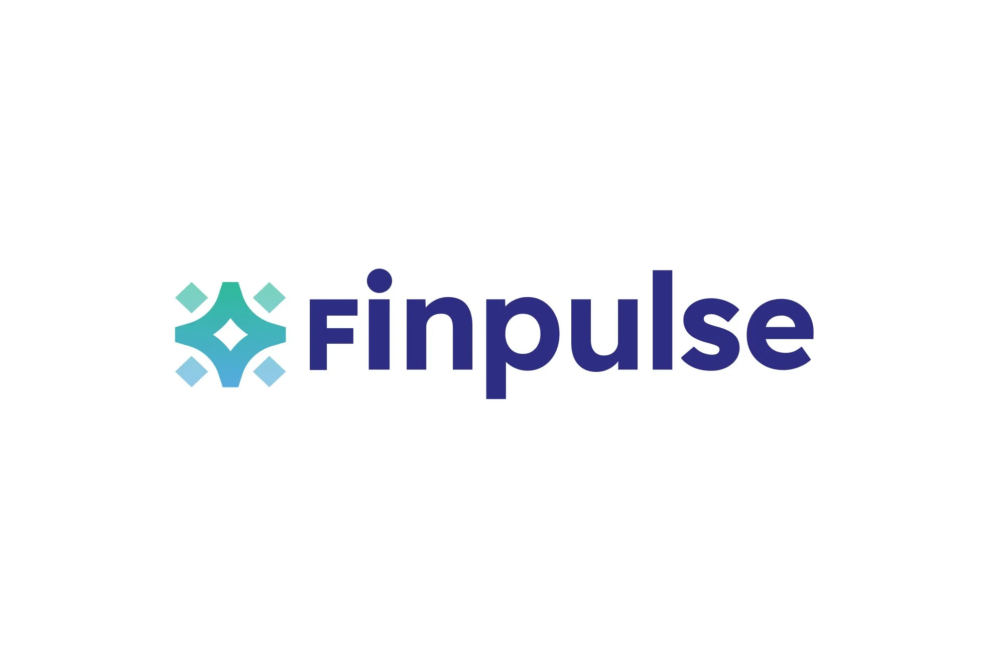 Finpulse logo with a stylized star symbol in shades of blue and teal to the left of the text 'Finpulse' in dark blue font.