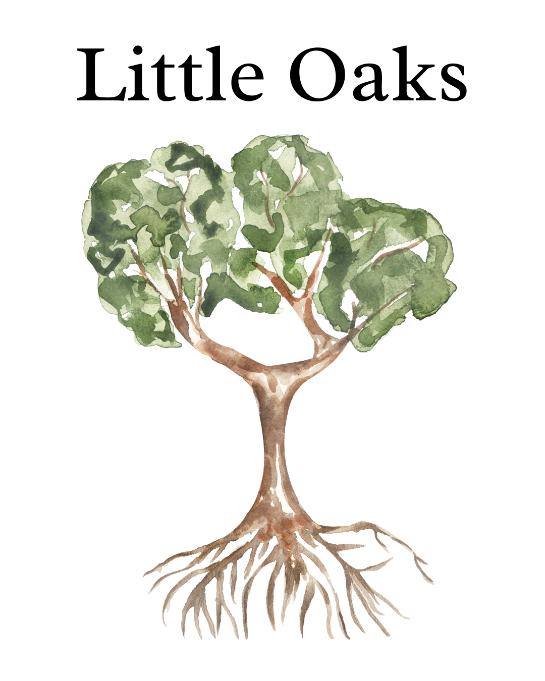 Illustration of a tree with green leaves, brown trunk, and roots, and a yellowish patch on the foliage.