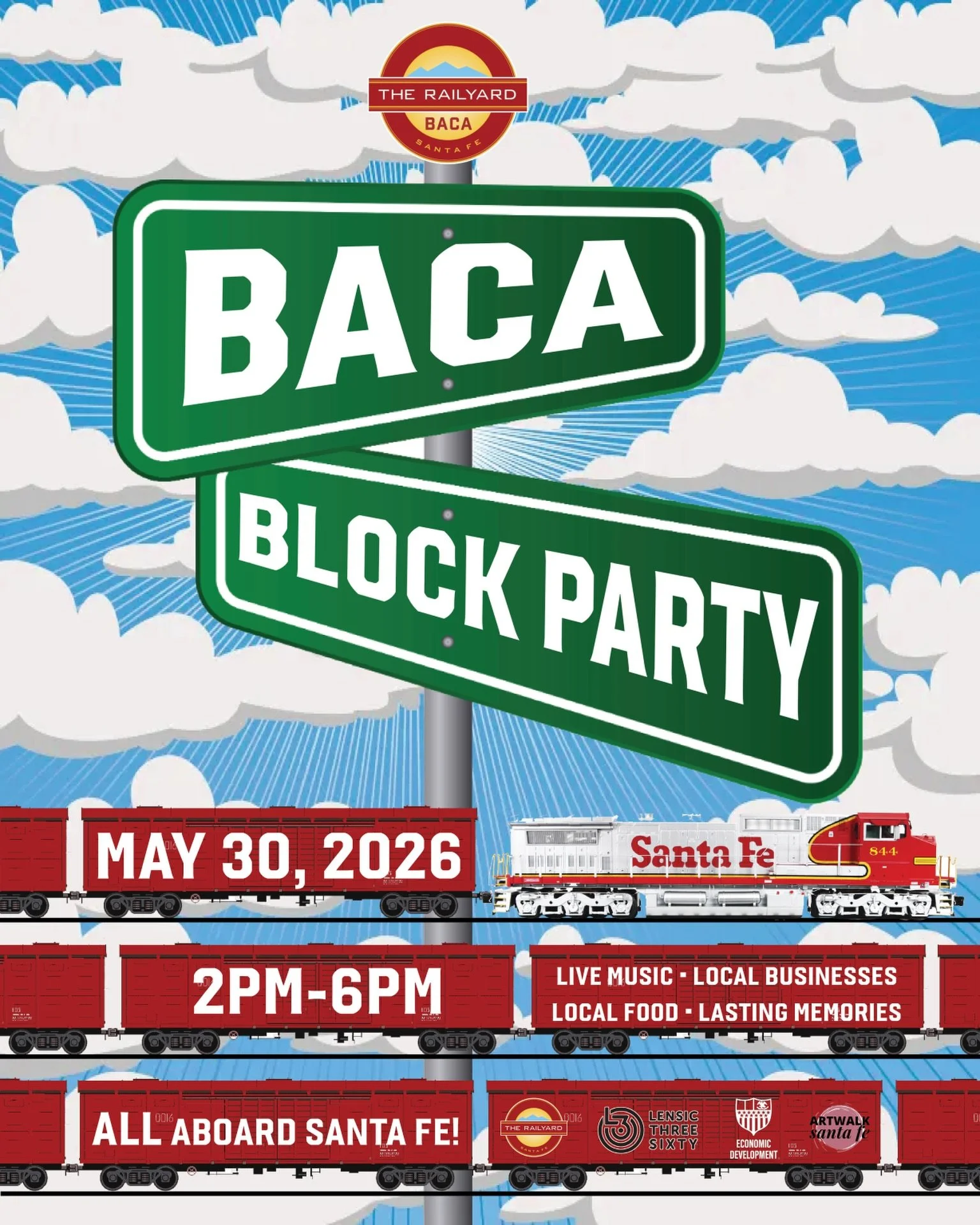 Save the date 🐱☀️

The Baca Block Party is back and we are so excited to be part of it 💙✨

Join us May 30th for an afternoon in the Baca Railyard filled with live music, local art, shopping, food trucks, and more! ✨

We&rsquo;ll be open and serving