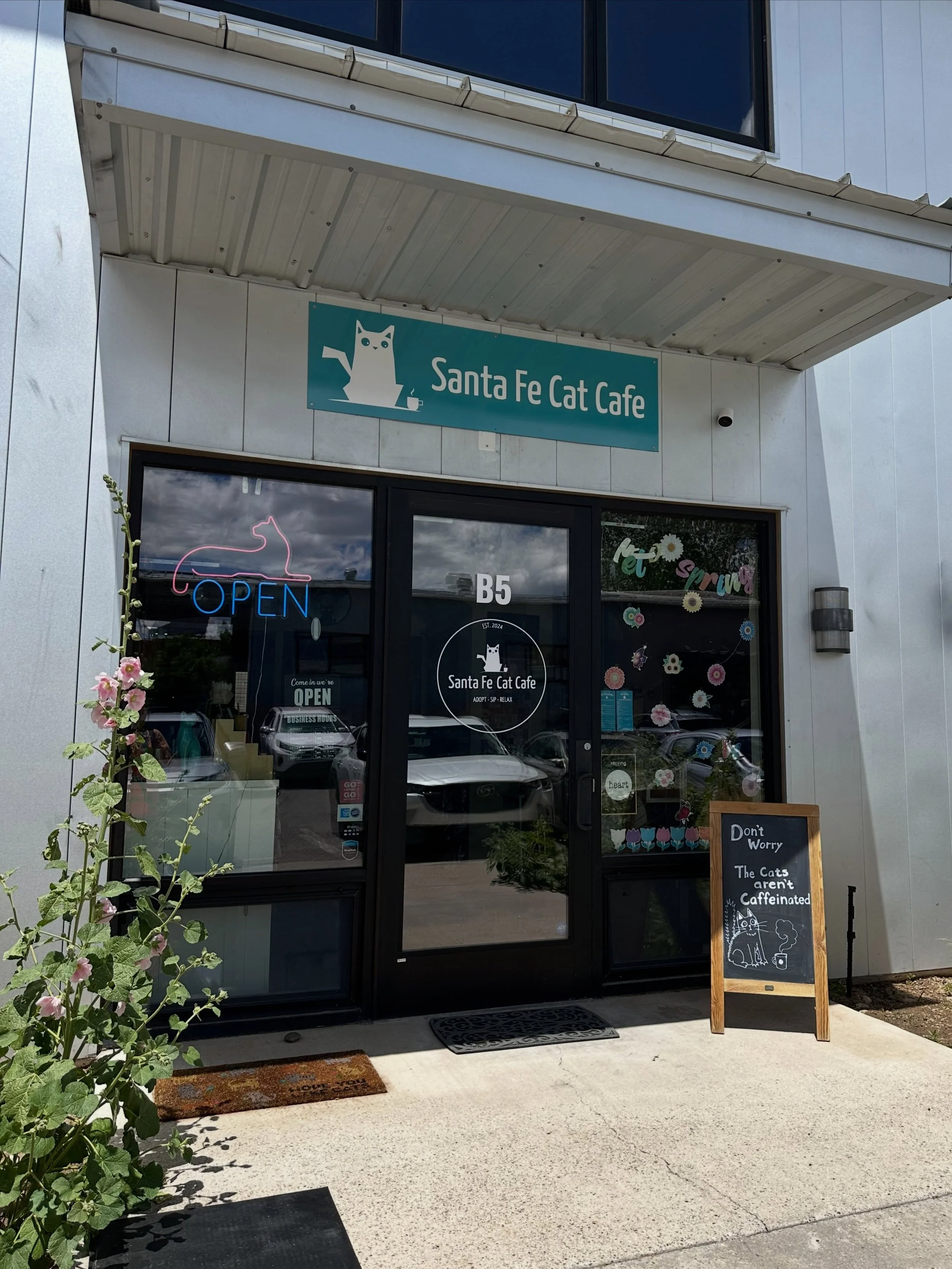 Our cats love a good neighborhood party ☀️🐈

Thank you to everyone who stopped by Santa Fe Cat Cafe during yesterday&rsquo;s Baca Block Party! We loved seeing the Baca Railyard filled with live music, local businesses, great food, and so many people