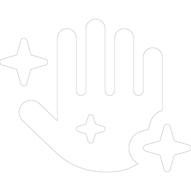 sparkling clean hand