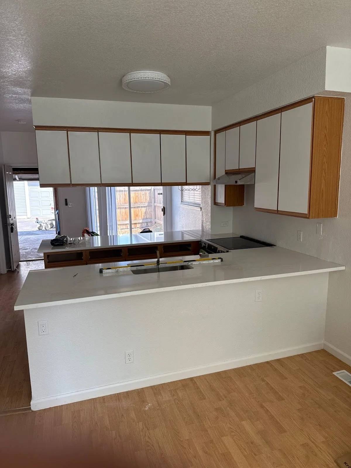 Demolition and Renovation of Kitchen Counter Prior to Countertop Replacement