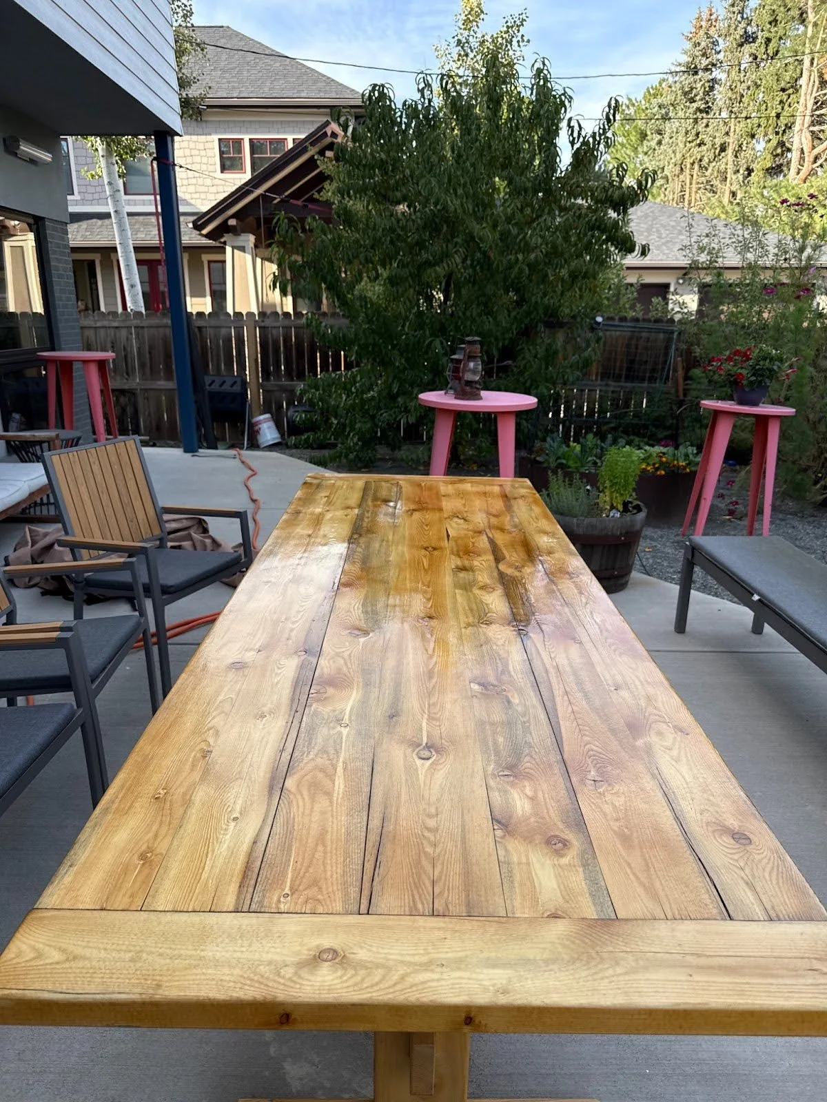 Refinishing Wooden    Patio Dining Table
