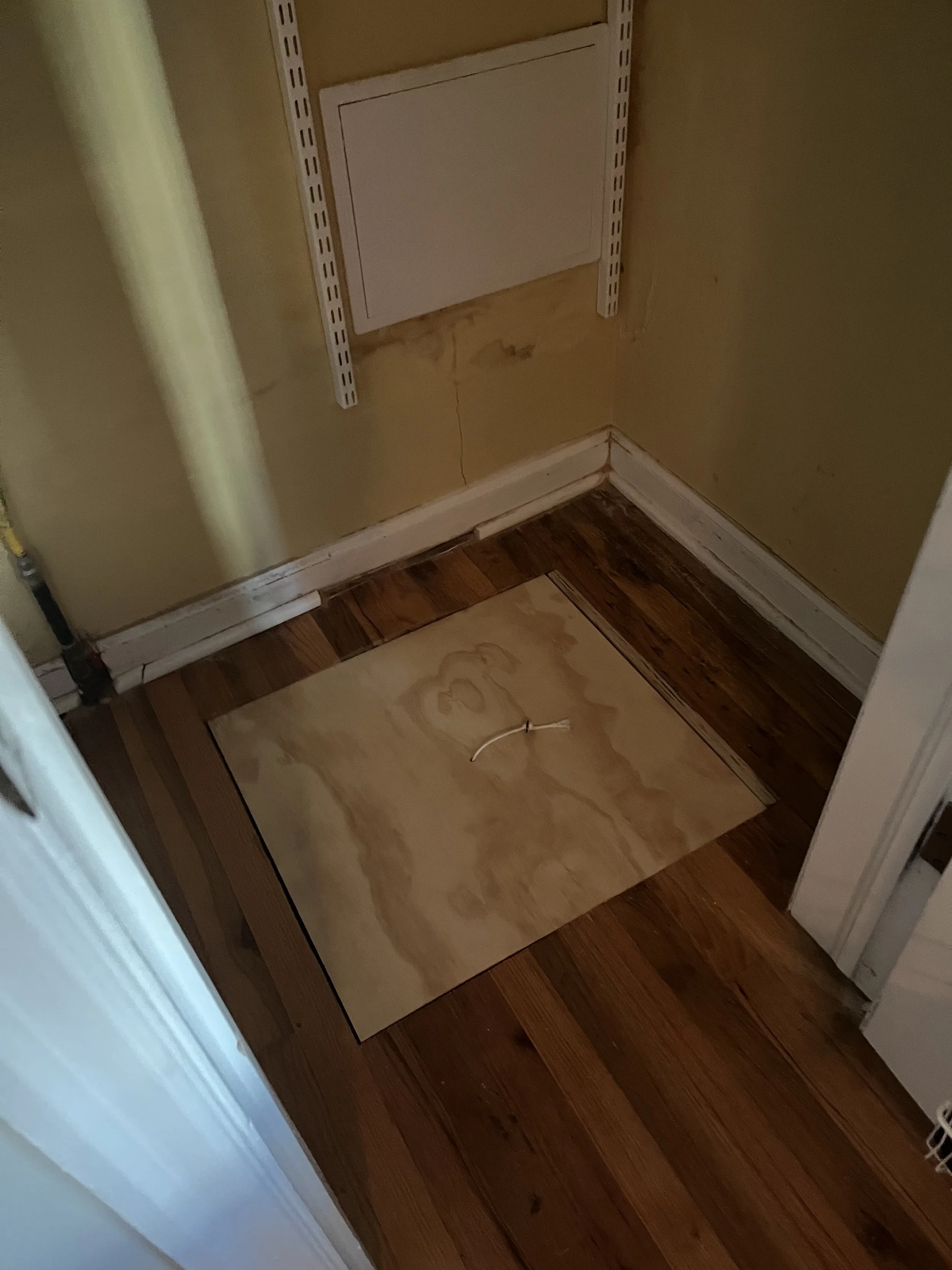 Closet Crawl Space       Entrance Install