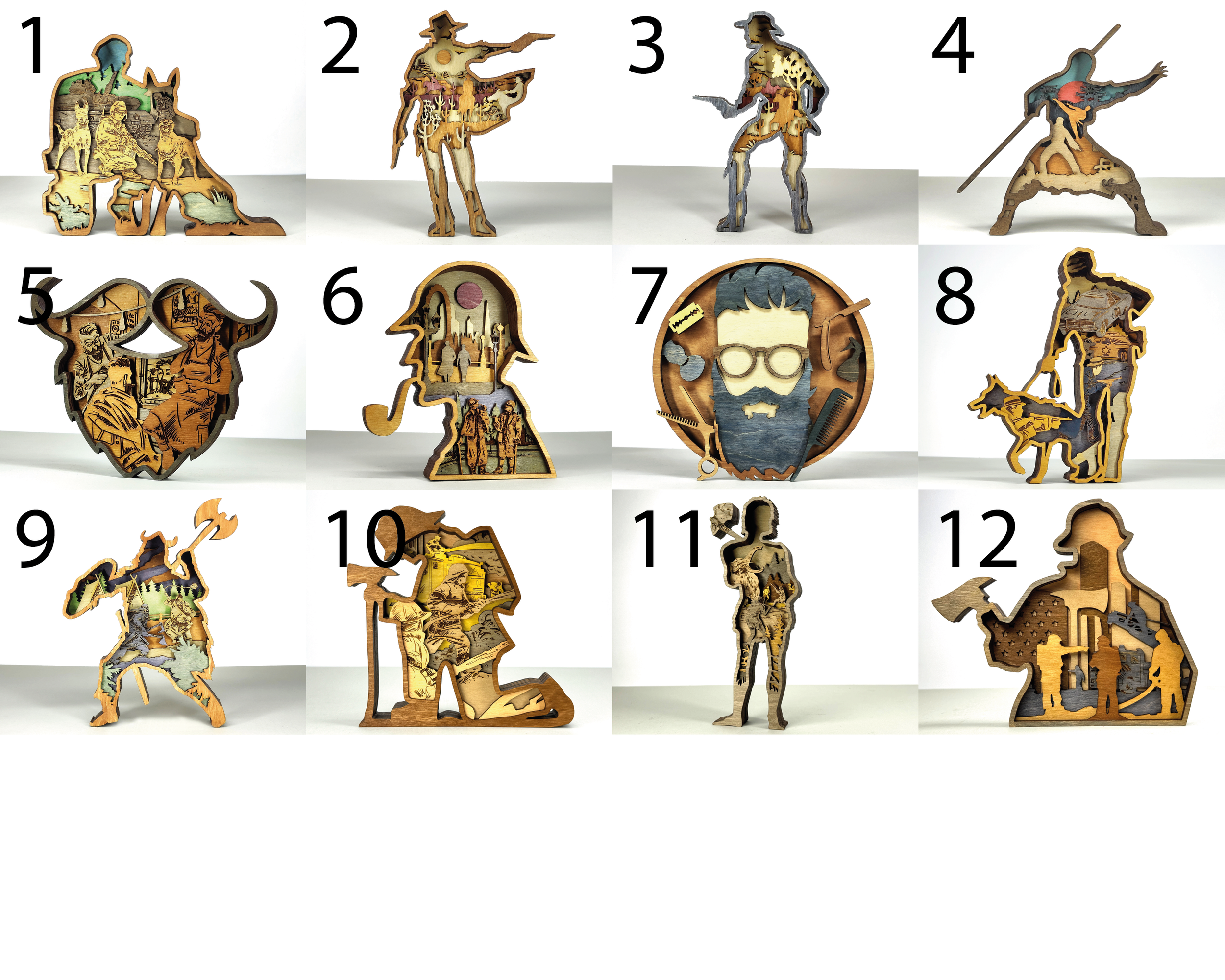 Layered People and Profession Wooden Designs – Ready to Display