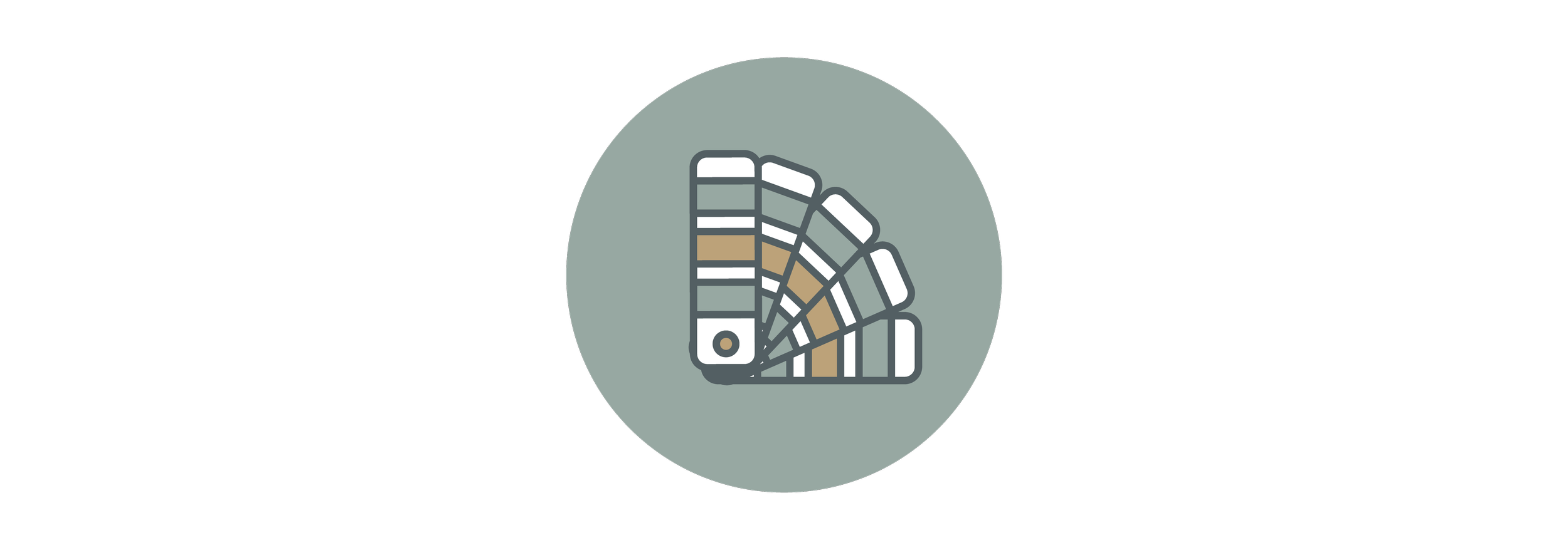 Ícone de paleta de cores sobre um fundo cinza.