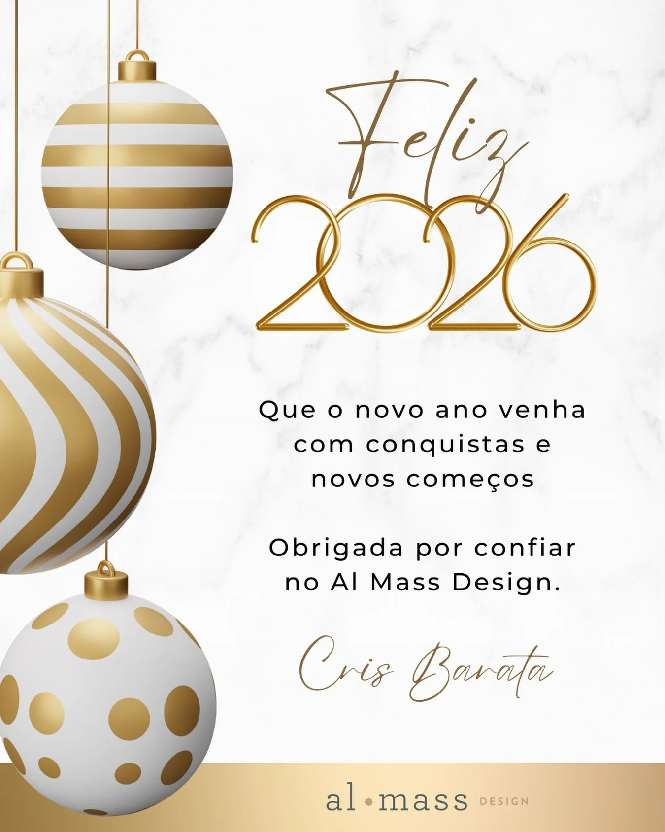 Encerrar o ano tamb&eacute;m &eacute; saber pausar.
Que este fim de ciclo traga novos olhares, inspira&ccedil;&atilde;o e mais clareza para o que vem pela frente.

Obrigada por confiar no meu trabalho e fazer parte do Al Mass Design.