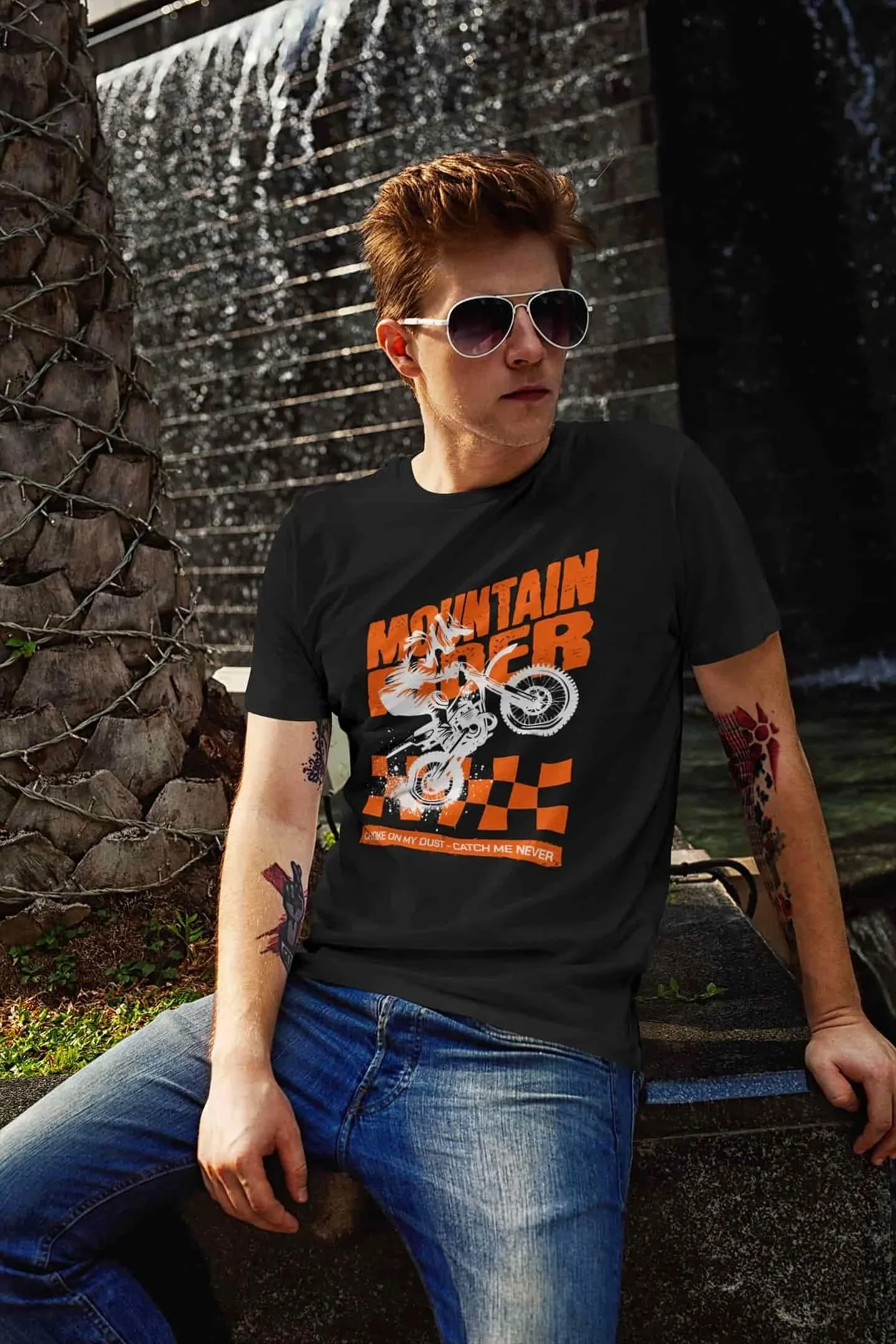 Youth wearing Motocross T-Shirt Design