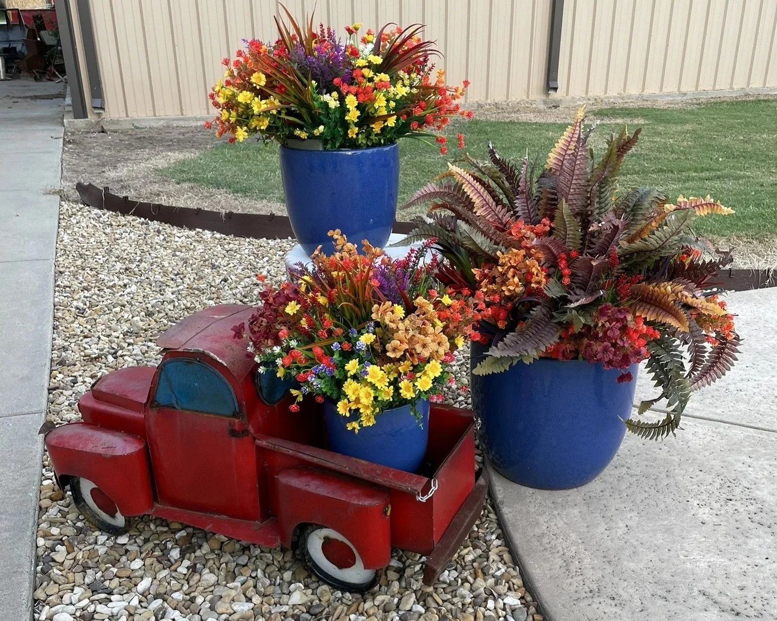 Fall Decor Pool Edge