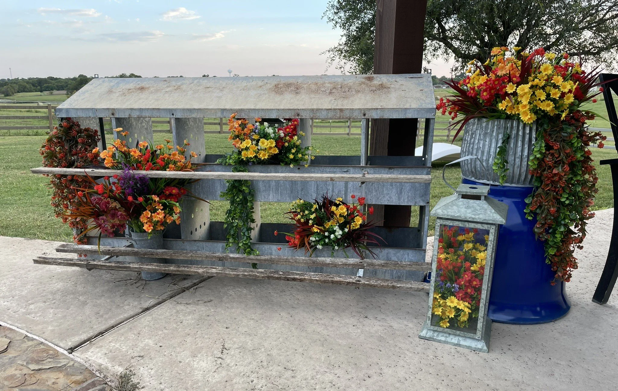 Fall Decor Pool Edge