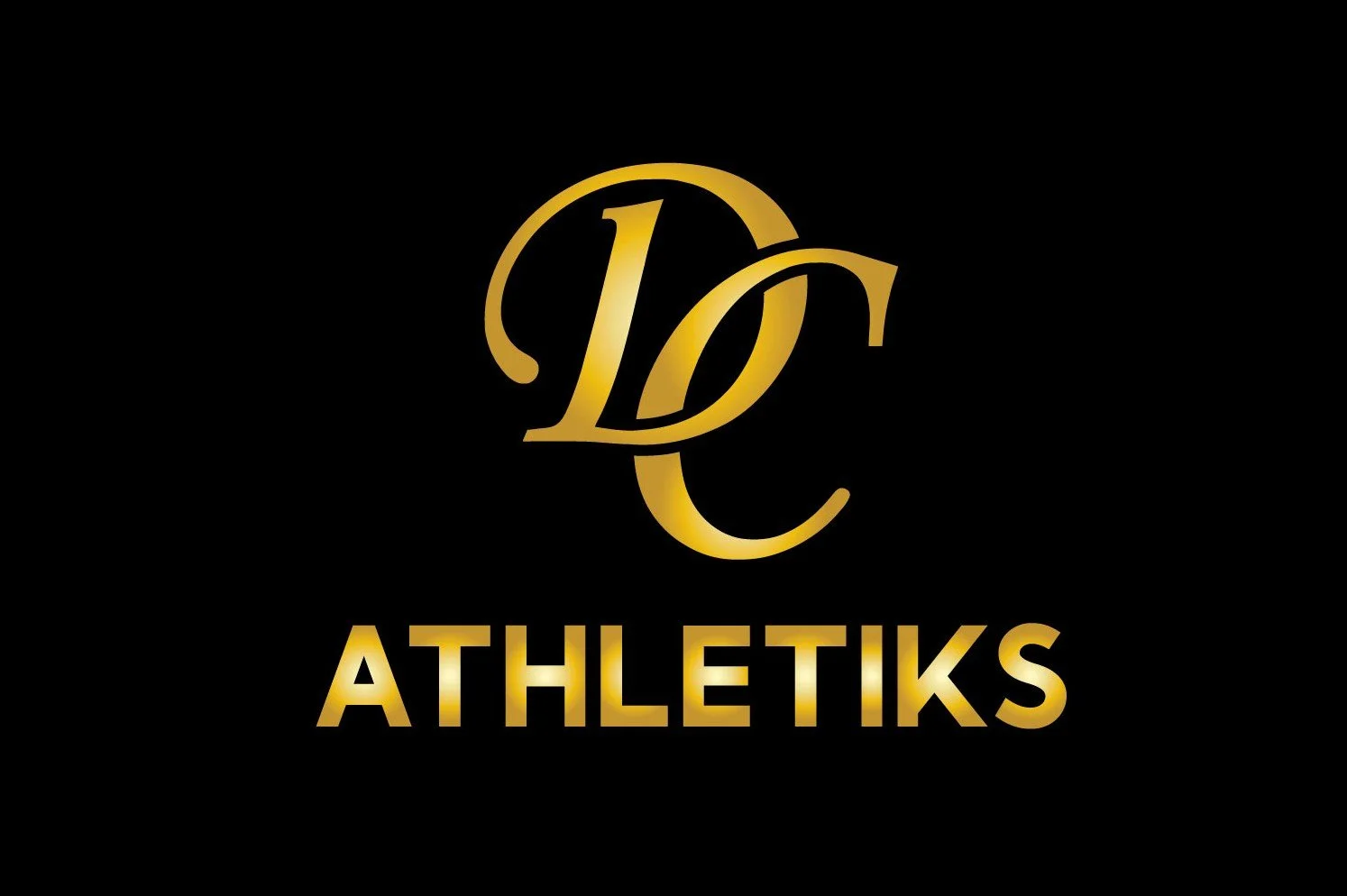 Gold and black logo with intertwined letters 'J', 'L', and 'C' above the word 'Athletiks' in gold capital letters on a black background.