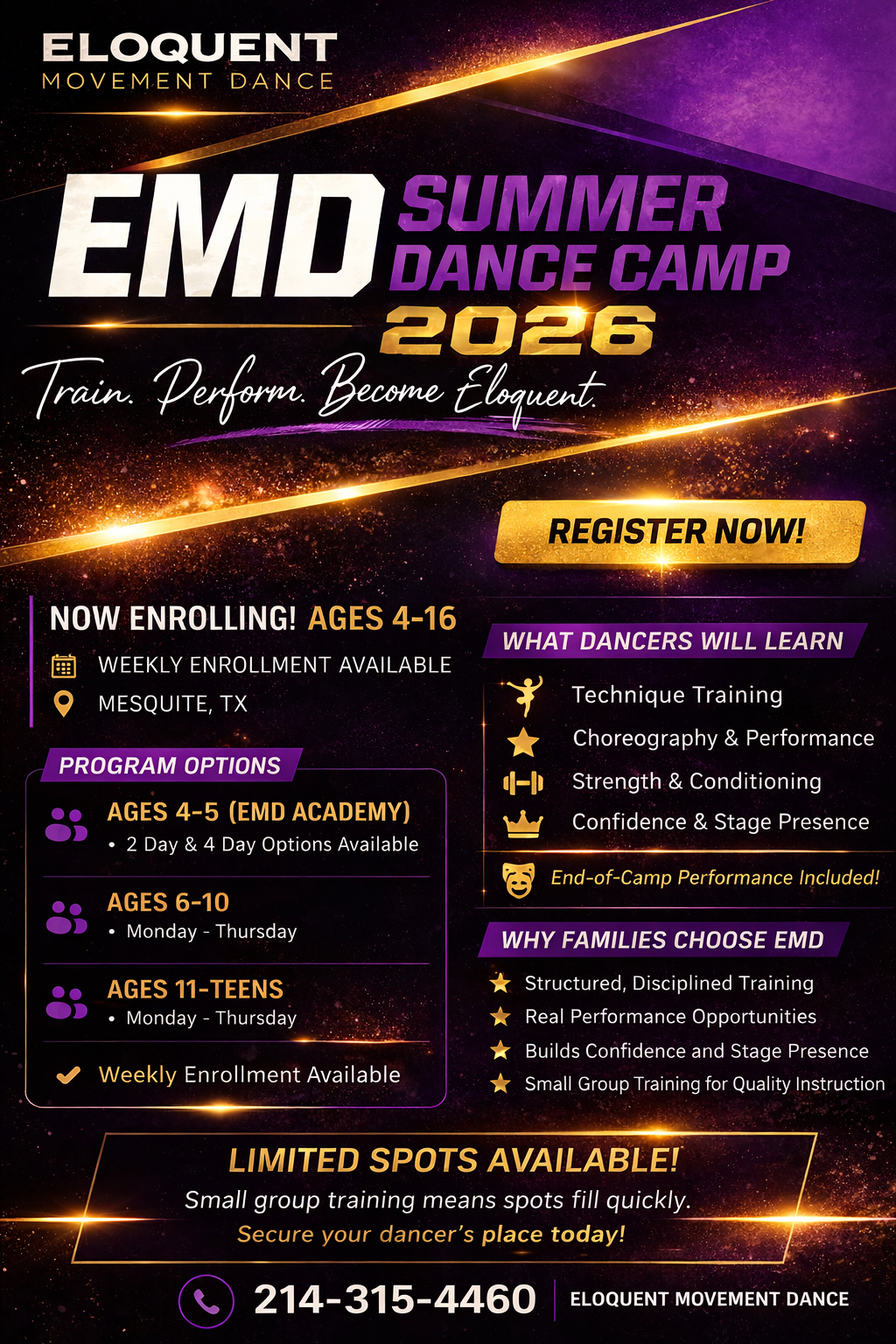 EMD Summer Dance Camp 2026