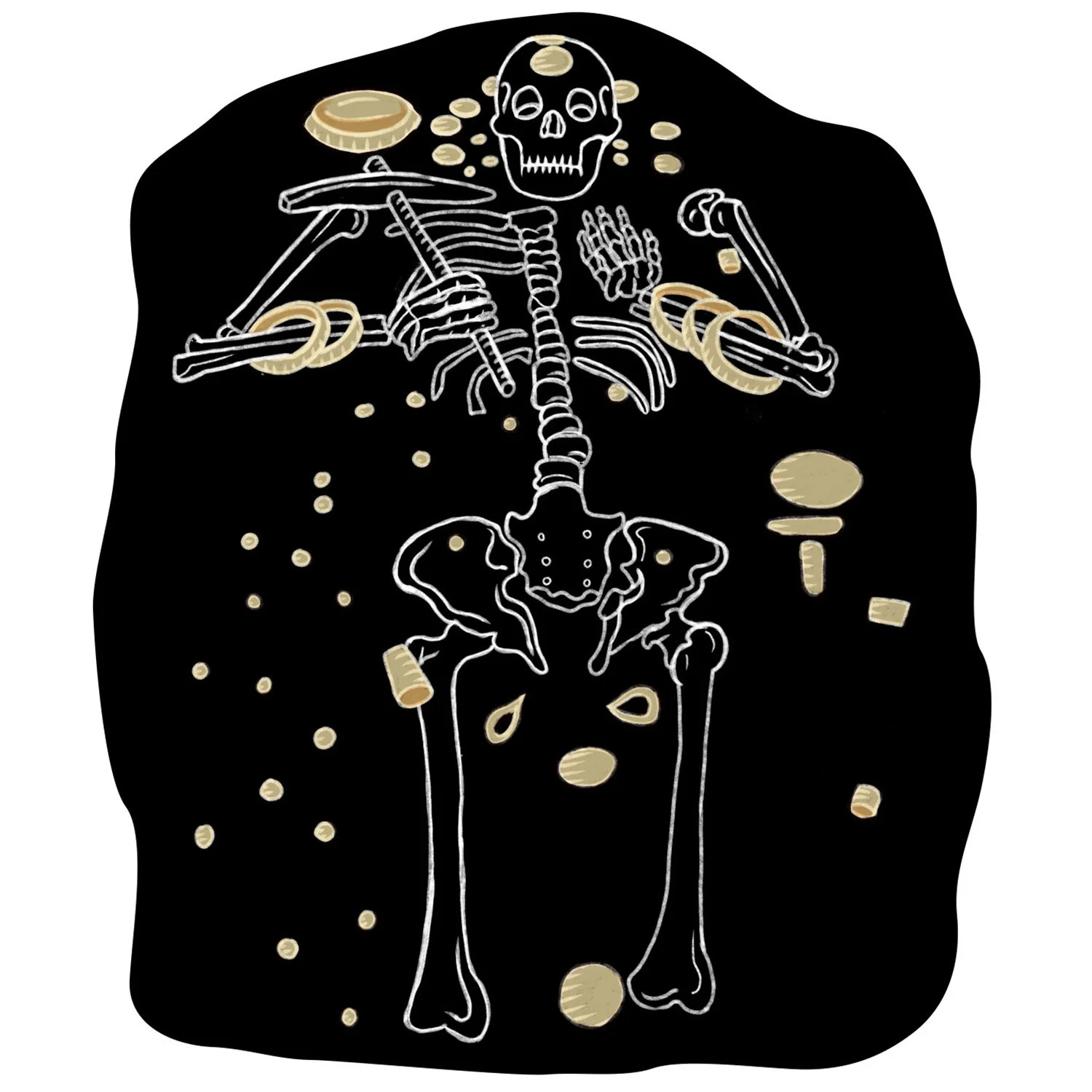 varna gold tomb, illustration by Terry Marks